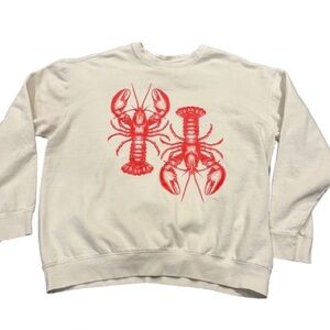 Comfort Colors Lobster Sweatshirt Beach Coastal Nautical Fisherman Size XL